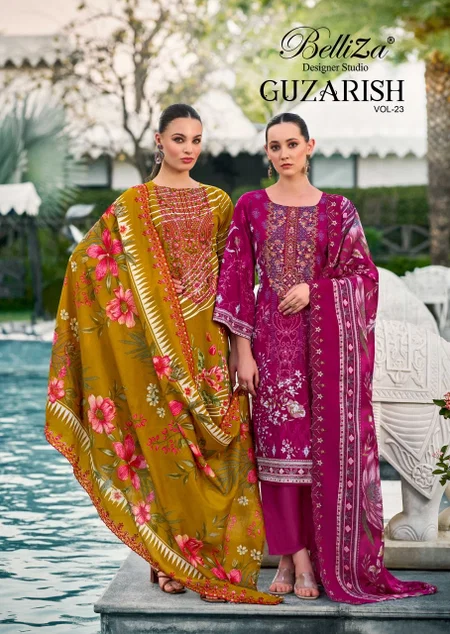 Guzarish Vol 23 By Belliza Cotton Printed Dress Material Wholesale Price In Surat